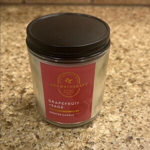 Bath & Body Works Aromatherapy Grapefruit + Sage Candle - Black and Red